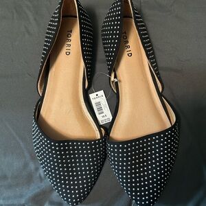 Torrid Black Flats with Rhinestones